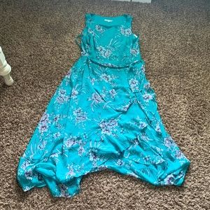Beautiful Turquoise Flower Dress